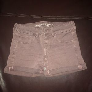Brown Jean Shorts